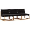 3 Pièce Sofa de milieu extérieur Bois d'Acacia Massif Naturel 554411554411