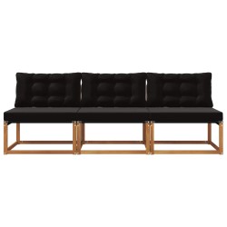 3 Pièce Sofa de milieu extérieur Bois d'Acacia Massif Naturel 554411554411