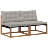2 Pièce Sofa de milieu extérieur Bois d'Acacia Massif Naturel 554412554412