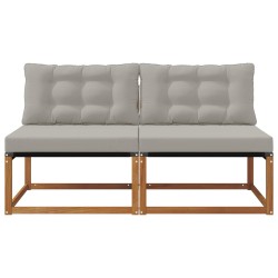 2 Pièce Sofa de milieu extérieur Bois d'Acacia Massif Naturel 554412554412