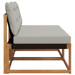 2 Pièce Sofa de milieu extérieur Bois d'Acacia Massif Naturel 554412554412