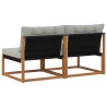2 Pièce Sofa de milieu extérieur Bois d'Acacia Massif Naturel 554412554412