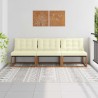3 Pièce Sofa de milieu extérieur Bois d'Acacia Massif Naturel 554413554413