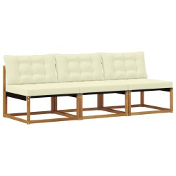 3 Pièce Sofa de milieu extérieur Bois d'Acacia Massif Naturel 554413554413