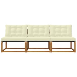 3 Pièce Sofa de milieu extérieur Bois d'Acacia Massif Naturel 554413554413