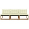 3 Pièce Sofa de milieu extérieur Bois d'Acacia Massif Naturel 554413554413