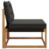 Sofa de milieu extérieur Bois d'Acacia Massif Naturel 554414554414