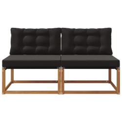 2 Pièce Sofa de milieu extérieur Bois d'Acacia Massif Naturel 554415554415