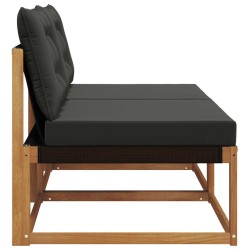 2 Pièce Sofa de milieu extérieur Bois d'Acacia Massif Naturel 554415554415