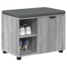 Banc d'entrée avec coussin Gris Sonoma 60 x 38 x 46 cm 554416554416