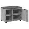 Banc d'entrée avec coussin Gris Sonoma 60 x 38 x 46 cm 554416554416