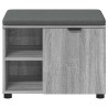 Banc d'entrée avec coussin Gris Sonoma 60 x 38 x 46 cm 554416554416