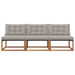 3 Pièce Sofa de milieu extérieur Bois d'Acacia Massif Naturel 554421554421