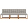3 Pièce Sofa de milieu extérieur Bois d'Acacia Massif Naturel 554421554421
