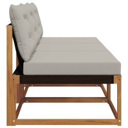 3 Pièce Sofa de milieu extérieur Bois d'Acacia Massif Naturel 554421554421