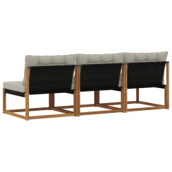 3 Pièce Sofa de milieu extérieur Bois d'Acacia Massif Naturel 554421554421