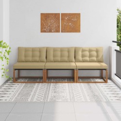 3 Pièce Sofa de milieu extérieur Bois d'Acacia Massif Naturel 554422554422