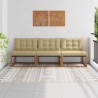 3 Pièce Sofa de milieu extérieur Bois d'Acacia Massif Naturel 554422554422