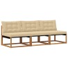 3 Pièce Sofa de milieu extérieur Bois d'Acacia Massif Naturel 554422554422