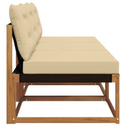 3 Pièce Sofa de milieu extérieur Bois d'Acacia Massif Naturel 554422554422