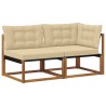 Canapé d’extérieur milieu et coin avec coussin 7 Pièce Naturel 554427554427