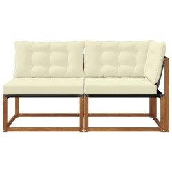 Canapé central et d'angle 2 Pièce Naturel Bois d'Acacia Massif 554433554433