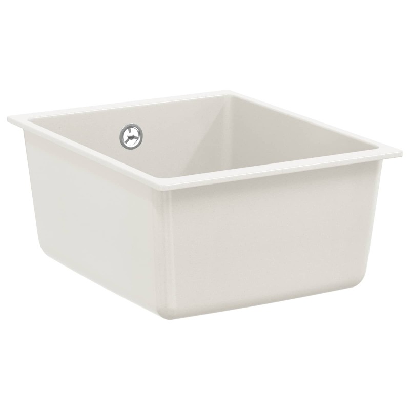 Évier Blanc 370 x 460 mm 80% Quartz et 20% Résine 554435554435