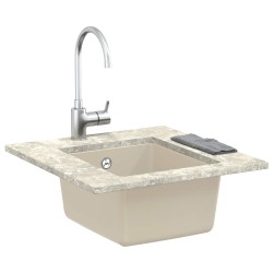 Évier Beige 370 x 460 mm 80% Quartz et 20% Résine 554436554436