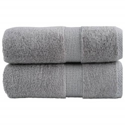 Serviettes de toilette premium SOLUND 2 pièces Gris 30 x 30 cm 600 g/m² 554438554438