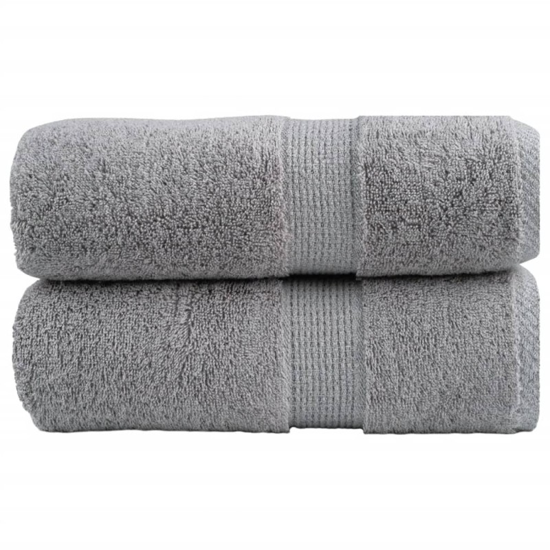 Serviettes de toilette premium SOLUND 2 pièces Gris 30 x 30 cm 600 g/m² 554438554438