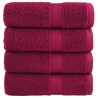Serviettes de toilette premium SOLUND 4 pièces Bordeaux 30 x 30 cm 600 g/m² 554441554441