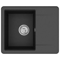 Évier Noir 560 x 460 mm 80% Quartz et 20% Résine 554445554445