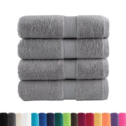 Serviettes de toilette premium SOLUND 4 pièces Gris 30 x 30 cm 600 g/m² 554449554449