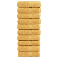 Serviettes de toilette premium SOLUND 10 pièces Or 30 x 30 cm 600 g/m² 554456554456