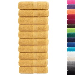 Serviettes de toilette premium SOLUND 10 pièces Or 30 x 30 cm 600 g/m² 554456554456
