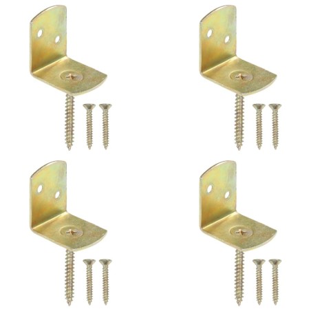 Supports de panneau de clôture 4 pcs Forme en L Métal galvanisé 554457554457