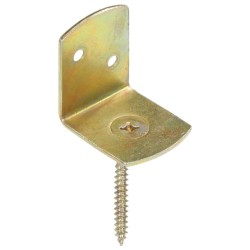 Supports de panneau de clôture 4 pcs Forme en L Métal galvanisé 554457554457