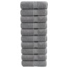 Serviettes de toilette premium SOLUND 10 pièces Gris 30 x 30 cm 600 g/m² 554462554462