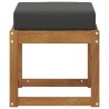 Banc de Tabouret Naturel et Anthracite 43 x 43 x 37 cm 554492554492
