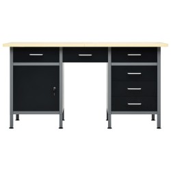 Établi Noir 160x60x85 cm Acier 554495554495