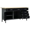 Établi Noir 160x60x85 cm Acier 554506554506