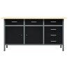 Établi Noir 160x60x85 cm Acier 554506554506