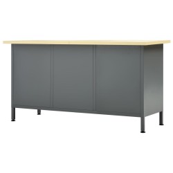 Établi Noir 160x60x85 cm Acier 554506554506