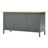 Établi Noir 160x60x85 cm Acier 554506554506