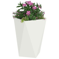 Jardinière 2 pcs Blanc 50 x 50 x 75 cm Acier 554508554508
