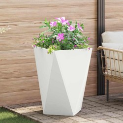 Jardinière 2 pcs Blanc 50 x 50 x 75 cm Acier 554508554508