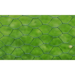 Grillage à poule avec revêtement en PVC 25x0,75 m vert 554515554515