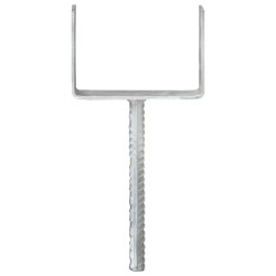 Piquets de clôture 6 pcs Argenté 14x6x30 cm Acier galvanisé 554523554523