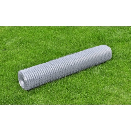 Grillage pour volière acier galvanisé 25x1 m argenté 554525554525