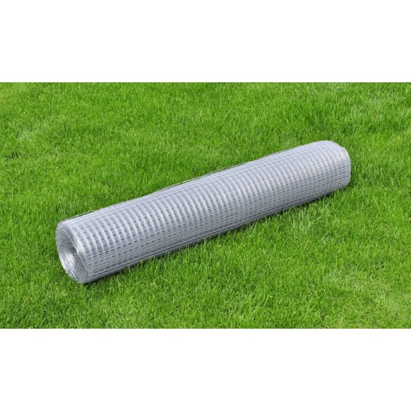 Grillage pour volière acier galvanisé 25x1 m argenté 554526554526